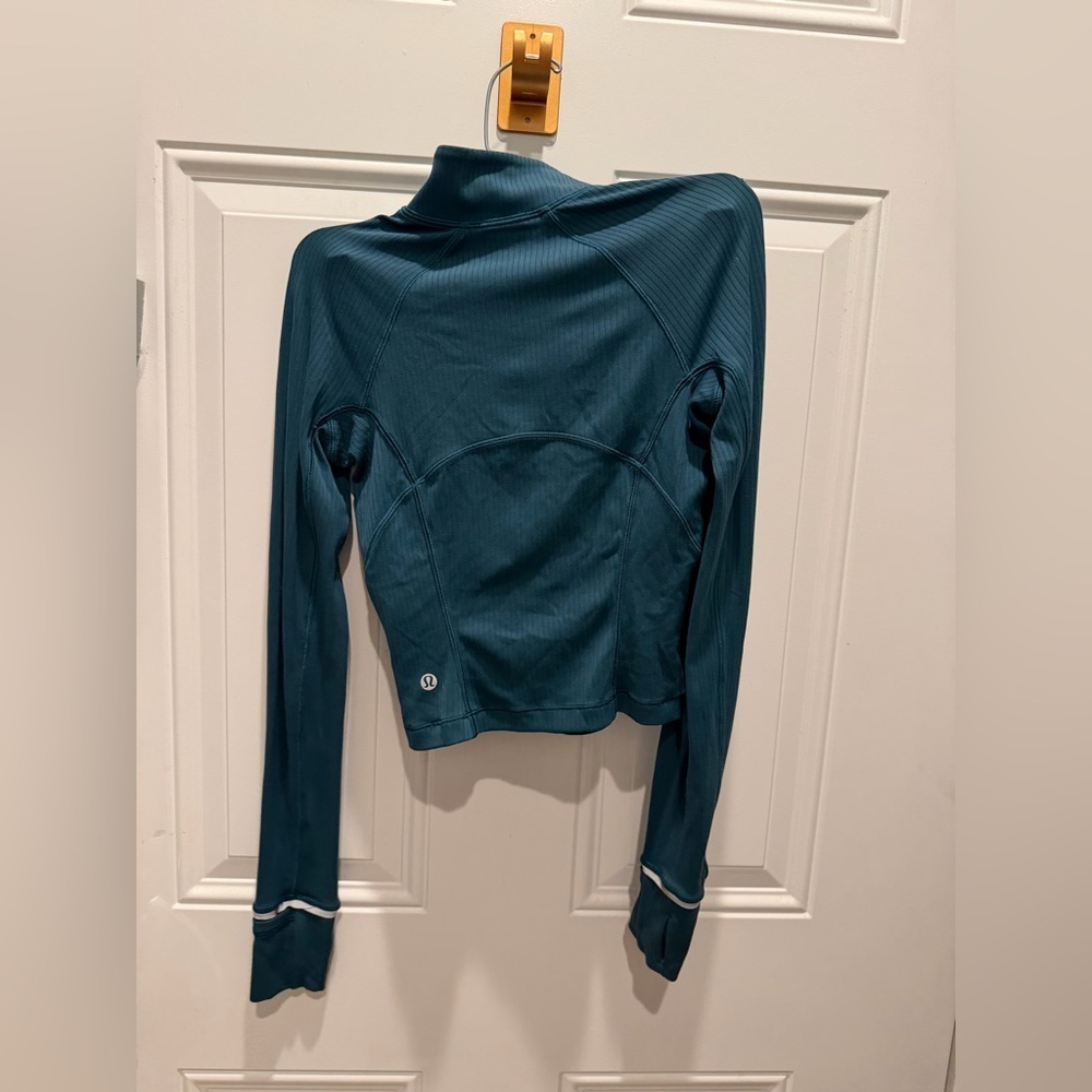 Lululemon Its Rulu Run Ribbed Cropped Half Zip - Picture 4 of 5